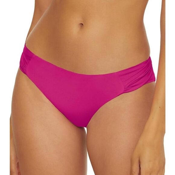 Trina Turk Swim Women's Monaco Shirred Hipster Swim Bottom Hot Pink. Sz 4. NWT - Picture 1 of 9